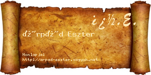 Árpád Eszter névjegykártya