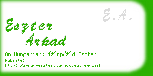 eszter arpad business card